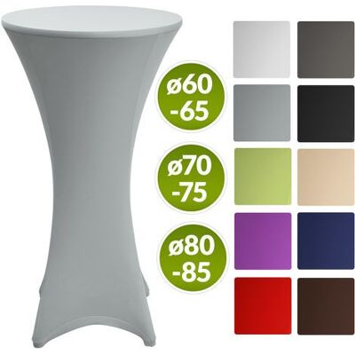 BEAUTISSU Fodera Elastica Per Tavoli Alti Da Bar Stella - Rivestimento Elastico Per Tavolini Bistrot Grigio Argento, 70cm (∅) - BEAUTISSU Fodera Elastica Per Tavoli Alti Da Bar Stella - Rivestimento Elastico Per Tavolini Bistrot Grigio Argento, 70cm (∅) -