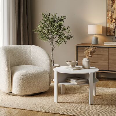 Vicco Tavolino Da Salotto Elova, Bianco, 75 X 46 Cm, Vicco Tavolino Da Salotto Elova, Bianco, 75 X 46 Cm,