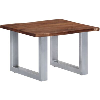 VIDAXL Tavolino Da Salotto Con Bordi Vivi 60x60x40 Cm Massello Acacia VIDAXL Tavolino Da Salotto Con Bordi Vivi 60x60x40 Cm Massello Acacia