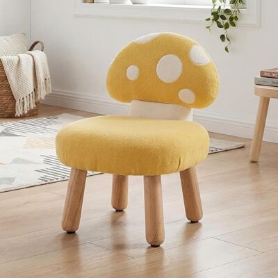 WAHSON OFFICE CHAIRS Wahson Divano Sedia Per Bambini, Poltroncina Imbottita Con Schienale A Funghi E Gambe In Legno Per Cameretta E Sala Giochi, Giallo WAHSON OFFICE CHAIRS Wahson Divano Sedia Per Bambini, Poltroncina Imbottita Con Schienale A Funghi E Gambe In Legno Per Cameretta E Sala Giochi, Giallo