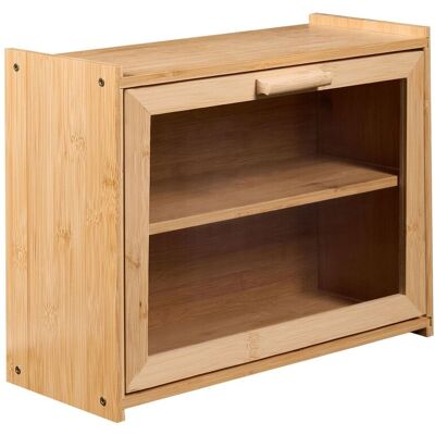 BELIANI Portapane Decorativo A Due Ripiani In Bambù Con Pannello In Acrilico Trasparente 40 X 17 X 31 Cm Marrone Chiaro Seigle BELIANI Portapane Decorativo A Due Ripiani In Bambù Con Pannello In Acrilico Trasparente 40 X 17 X 31 Cm Marrone Chiaro Seigle