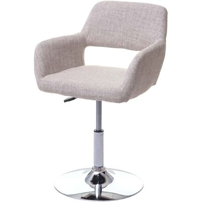 HHG Sedia Sala Da Pranzo 934 Iii Design Retro Metallo Cromato Tessuto Beige HHG Sedia Sala Da Pranzo 934 Iii Design Retro Metallo Cromato Tessuto Beige