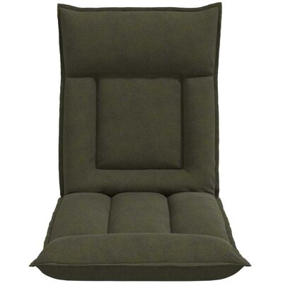 VIDAXL Sedia A Pavimento Regolabile Verde Militare Tessuto VIDAXL Sedia A Pavimento Regolabile Verde Militare Tessuto