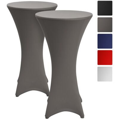 BEAUTISSU 2x Fodera Elastica Per Tavoli Alti Da Bar, Stella Ø 80cm Antracite BEAUTISSU 2x Fodera Elastica Per Tavoli Alti Da Bar, Stella Ø 80cm Antracite