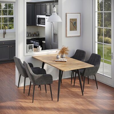 Vicco Tavolo Da Pranzo Allungabile Beaver, Rovere Dorato/nero, 120-160 X 80 Cm Allungabile, Vicco Tavolo Da Pranzo Allungabile Beaver, Rovere Dorato/nero, 120-160 X 80 Cm Allungabile,