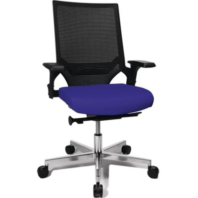 CERTEO Sedia Girevole Da Ufficio Con Tecnologia Di Sincronizzazione Dei Punti Nero / Blu 420-550 Mm Capacità Di Carico 110 Kg Topstar CERTEO Sedia Girevole Da Ufficio Con Tecnologia Di Sincronizzazione Dei Punti Nero / Blu 420-550 Mm Capacità Di Carico 110 Kg Topstar