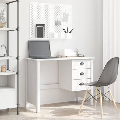 VIDAXL Scrivania Con Cassetti Hill Bianco 100 X 45 X 74 Cm VIDAXL Scrivania Con Cassetti Hill Bianco 100 X 45 X 74 Cm