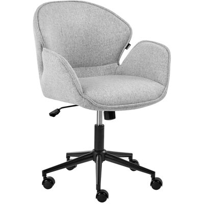BELIANI Sedia Da Ufficio In Tessuto Con Struttura In Metallo E Poliestere Funzione Girevole Inclinabile Altezza Regolabile Arredamento Per Ufficio Grigio Belmar BELIANI Sedia Da Ufficio In Tessuto Con Struttura In Metallo E Poliestere Funzione Girevole Inclinabile Altezza Regolabile Arredamento Per Ufficio Grigio Belmar