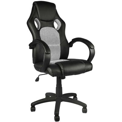 BAKAJI - Sedia Poltrona Da Ufficio Direzionale Ruote Girevoli Sportiva Racer Gaming Grey BAKAJI - Sedia Poltrona Da Ufficio Direzionale Ruote Girevoli Sportiva Racer Gaming Grey
