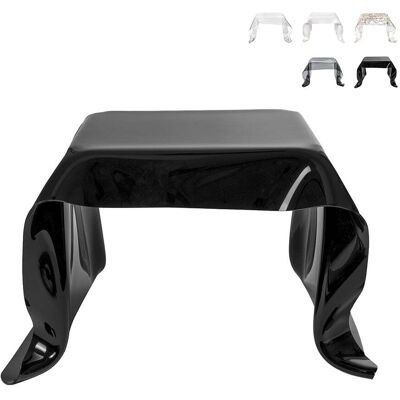 Multiplex Tavolino Basso Quadrato Da Salotto Di Design In Plexiglass Drappeggi - Nero Multiplex Tavolino Basso Quadrato Da Salotto Di Design In Plexiglass Drappeggi - Nero
