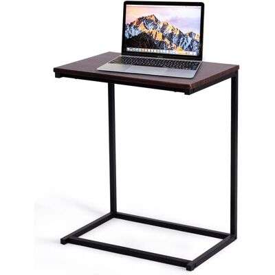 COSTWAY Tavolino Porta Pc Laptop Tavolo Da Caffè In Mdf, Ideale Per Soggiorno Balcone Studio Giardino,55 X 35 X 65 Cm, Noce - COSTWAY Tavolino Porta Pc Laptop Tavolo Da Caffè In Mdf, Ideale Per Soggiorno Balcone Studio Giardino,55 X 35 X 65 Cm, Noce -