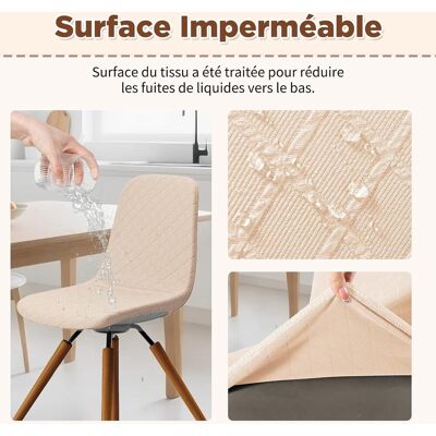 OEM Coprisedie In Stile Nordico, Set Da 4 Pezzi, Coprisedie Elastici Universali, Impermeabili, Sfoderabili E Lavabili, Adatti Per La Cucina E L'Arredamento Della Casa (grigio Chiaro). OEM Coprisedie In Stile Nordico, Set Da 4 Pezzi, Coprisedie Elastici Universali, Impermeabili, Sfoderabili E Lavabili, Adatti Per La Cucina E L'Arredamento Della Casa (grigio Chiaro).