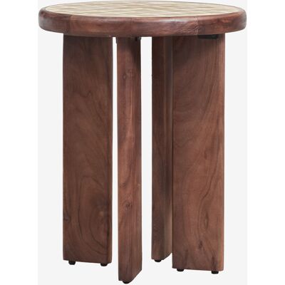 SKLUM Tavolino Rotondo Ø40 Cm In Legno Di Acacia E Piastrelle Aitana SKLUM Tavolino Rotondo Ø40 Cm In Legno Di Acacia E Piastrelle Aitana