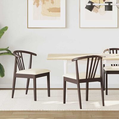 VIDAXL Sedia Da Pranzo 2 Pcs Marrone Chiaro E Chiaro VIDAXL Sedia Da Pranzo 2 Pcs Marrone Chiaro E Chiaro