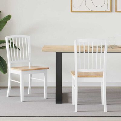 VIDAXL Sedie Da Pranzo 2 Pcs Bianco 50 X 52,5 X 91 Cm VIDAXL Sedie Da Pranzo 2 Pcs Bianco 50 X 52,5 X 91 Cm