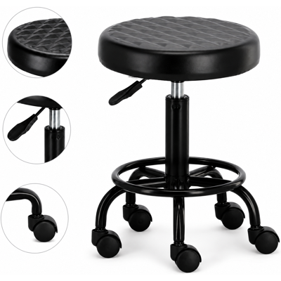 OEM Sgabello Cosmetico, Sedia Da Parrucchiere, Sgabello, Sella, Spa, Mobile, Nero OEM Sgabello Cosmetico, Sedia Da Parrucchiere, Sgabello, Sella, Spa, Mobile, Nero