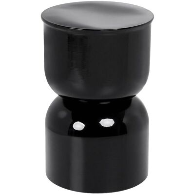BELIANI Elegante Tavolino Di Complemento Rotondo In Ferro Verniciato Nero Per Interni Letta BELIANI Elegante Tavolino Di Complemento Rotondo In Ferro Verniciato Nero Per Interni Letta