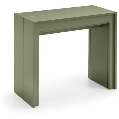 STONES Consolle Allungabile Pinocchio - Tavolo Moderno In Mdf Laccato Verde Opaco Antigraffio, Design Trasformabile Ed Elegante - Om STONES Consolle Allungabile Pinocchio - Tavolo Moderno In Mdf Laccato Verde Opaco Antigraffio, Design Trasformabile Ed Elegante - Om