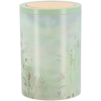 TENDANCE Pattumiera In Plastica Stampata Con Coperchio A Pressione Effetto Bambù, 5 L, Color Nebbia - TENDANCE Pattumiera In Plastica Stampata Con Coperchio A Pressione Effetto Bambù, 5 L, Color Nebbia -