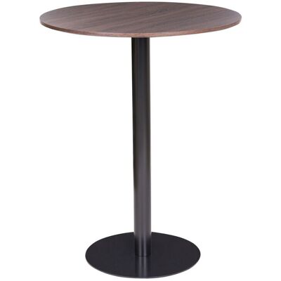 BELIANI Tavolino Da Bistrot Con Base In Metallo E Piano In Mdf 80 X 80 Cm Cucina Marrone Scuro E Nero Morella BELIANI Tavolino Da Bistrot Con Base In Metallo E Piano In Mdf 80 X 80 Cm Cucina Marrone Scuro E Nero Morella