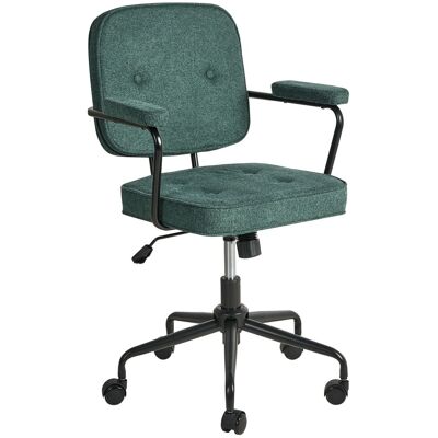 BELIANI Sedia Da Ufficio In Tessuto Verde Scuro Girevole Con Altezza Regolabile E Freno Di Sicurezza Pawnee BELIANI Sedia Da Ufficio In Tessuto Verde Scuro Girevole Con Altezza Regolabile E Freno Di Sicurezza Pawnee