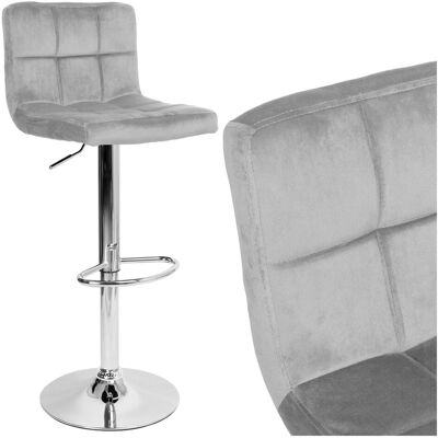 OEM Sgabello Da Bar Arako Cromato, Velluto Grigio OEM Sgabello Da Bar Arako Cromato, Velluto Grigio