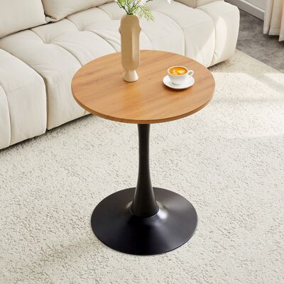 KELLANY Tavolino Rotondo Da 60 Cm / Tavolino Da Pranzo In Mdf: Piano Realizzato Con Tecnologia Di Termoformatura Di Alta Qualità, Effetto Venatura Del Legno, Gamba Di Supporto Nera – Perfetto Per Gli Spazi Ab KELLANY Tavolino Rotondo Da 60 Cm / Tavolino Da Pranzo In Mdf: Piano Realizzato Con Tecnologia Di Termoformatura Di Alta Qualità, Effetto Venatura Del Legno, Gamba Di Supporto Nera – Perfetto Per Gli Spazi Ab