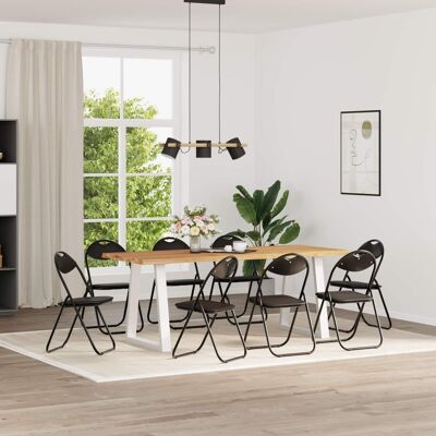VIDAXL Sedia Pieghevole 8 Pz Pelle Sintetica Nero 48 X 43,5 X 81 Cm VIDAXL Sedia Pieghevole 8 Pz Pelle Sintetica Nero 48 X 43,5 X 81 Cm