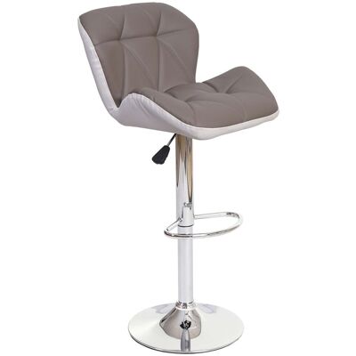 DÉCOSHOP26 Sgabello Da Bar Alto Regolabile In Altezza Con Struttura In Acciaio Cromato Sintetico Grigio Tortora 040005263 DÉCOSHOP26 Sgabello Da Bar Alto Regolabile In Altezza Con Struttura In Acciaio Cromato Sintetico Grigio Tortora 040005263