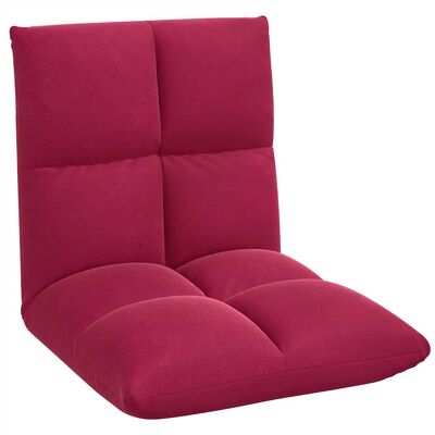 VIDAXL Sedia A Pavimento Regolabile Rosso Vino Velluto VIDAXL Sedia A Pavimento Regolabile Rosso Vino Velluto