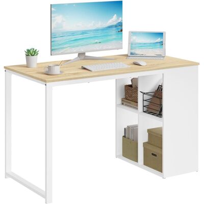 WOLTU - Scrivania Ufficio Tavolo per Computer con Libreria Porta pc Legno+Bianco - Legno+Bianco - Desk WOLTU - Scrivania Ufficio Tavolo per Computer con Libreria Porta pc Legno+Bianco - Legno+Bianco - Desk