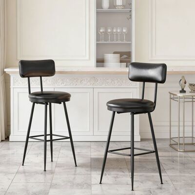 OEM Sgabello Da Bar - Pocketpop Set Di 2 - Seduta 65 Cm - Metallo E Pu - Nero OEM Sgabello Da Bar - Pocketpop Set Di 2 - Seduta 65 Cm - Metallo E Pu - Nero