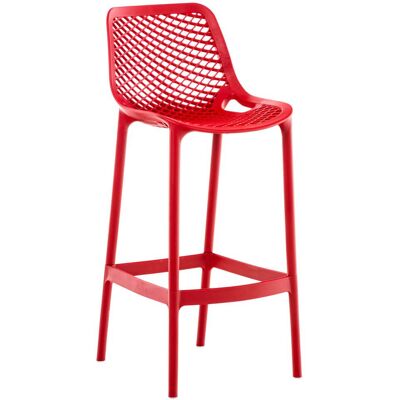 DÉCOSHOP26 - Sgabello Bar Con Poggiapiedi Design Moderno Rosso In Plastica Da Interno O Esterno 100000668 DÉCOSHOP26 - Sgabello Bar Con Poggiapiedi Design Moderno Rosso In Plastica Da Interno O Esterno 100000668