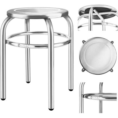 ROYAL CATERING Sgabello Basso In Acciaio Inossidabile Con Seduta Da 29 Cm - 43 X 37 Cm - 1 6 Kg ROYAL CATERING Sgabello Basso In Acciaio Inossidabile Con Seduta Da 29 Cm - 43 X 37 Cm - 1 6 Kg