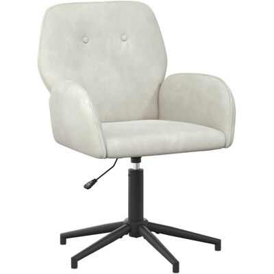 VIDAXL Sedia Da Scrivania Girevole 54 X 55 X 90 Cm Crema Velluto VIDAXL Sedia Da Scrivania Girevole 54 X 55 X 90 Cm Crema Velluto