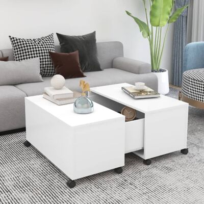 vidaXL Modello 75x75x38 cm Tavolino da salotto bianco - Tavolino vidaXL Modello 75x75x38 cm Tavolino da salotto bianco - Tavolino