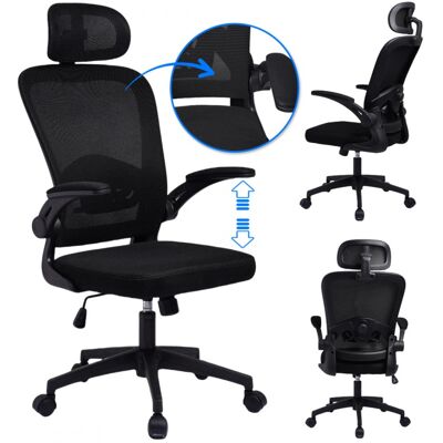 OEM Sedia Da Ufficio Girevole "mistral Black", Sedia Da Scrivania In Microrete Ko28cz OEM Sedia Da Ufficio Girevole "mistral Black", Sedia Da Scrivania In Microrete Ko28cz