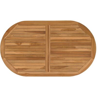 VIDAXL Piano Del Tavolo Ovale Legno Di Teak Solido Naturale VIDAXL Piano Del Tavolo Ovale Legno Di Teak Solido Naturale
