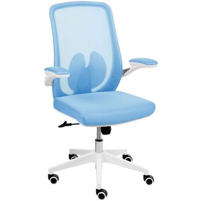 BELIANI Sedia Da Ufficio Con Base Girevole E Braccioli Regolabili In Altezza Con Rete Azzurro Overlord BELIANI Sedia Da Ufficio Con Base Girevole E Braccioli Regolabili In Altezza Con Rete Azzurro Overlord
