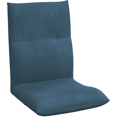 VIDAXL Sedia A Pavimento Regolabile Blu Velluto VIDAXL Sedia A Pavimento Regolabile Blu Velluto