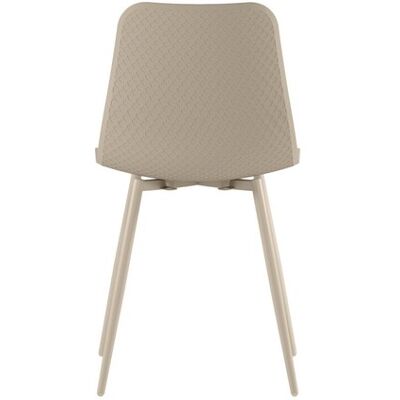 STONES Sedia Da Interni Cover In Polipropilene Con Struttura In Metallo Verniciato Color Beige - Design Moderno, Ergonomica, 50x58x85 Cm STONES Sedia Da Interni Cover In Polipropilene Con Struttura In Metallo Verniciato Color Beige - Design Moderno, Ergonomica, 50x58x85 Cm