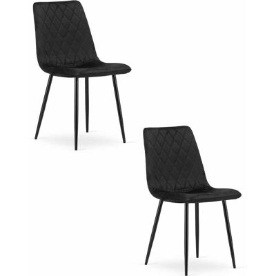 OEM Sedia Turin - Velluto Nero X 2 OEM Sedia Turin - Velluto Nero X 2