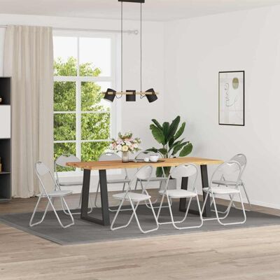 VIDAXL Sedia Pieghevole 8 Pcs Bianco E Grigio 48 X 43,5 X 81 Cm VIDAXL Sedia Pieghevole 8 Pcs Bianco E Grigio 48 X 43,5 X 81 Cm