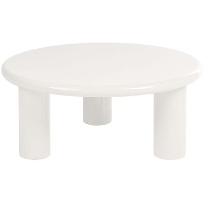 BELIANI Tavolino Da Caffè In Mdf Con Finitura Lucida Piano Rotondo Design Scandinavo Moderno Diametro 80 Cm Bianco Sporco Itasca BELIANI Tavolino Da Caffè In Mdf Con Finitura Lucida Piano Rotondo Design Scandinavo Moderno Diametro 80 Cm Bianco Sporco Itasca