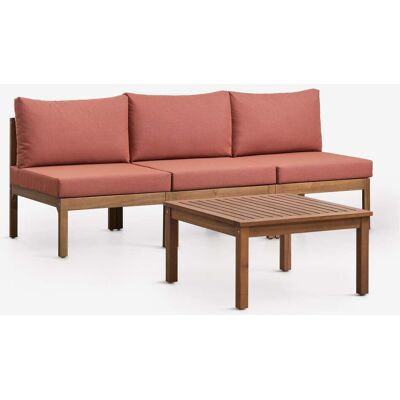SKLUM Set Soggiorno Con Divano Modulare A 3 Pezzi E Tavolino In Legno Di Acacia Branson SKLUM Set Soggiorno Con Divano Modulare A 3 Pezzi E Tavolino In Legno Di Acacia Branson