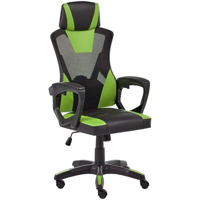 BELIANI Sedia Da Ufficio In Ecopelle Altezza Regolabile Rotazione A 360°schienale E Braccioli Regolabili Meccanismo Di Inclinazione Nero E Verde Lime Ignis BELIANI Sedia Da Ufficio In Ecopelle Altezza Regolabile Rotazione A 360°schienale E Braccioli Regolabili Meccanismo Di Inclinazione Nero E Verde Lime Ignis