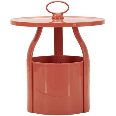 KENDRA HOME Tavolino Porta-giornali Iris In Plastica Rosso Terracotta Ø 44x43 Cm KENDRA HOME Tavolino Porta-giornali Iris In Plastica Rosso Terracotta Ø 44x43 Cm