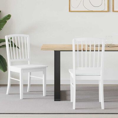 VIDAXL Sedie Da Pranzo 2 Pcs Bianco 50 X 52,5 X 91 Cm VIDAXL Sedie Da Pranzo 2 Pcs Bianco 50 X 52,5 X 91 Cm