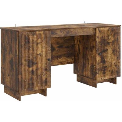 VIDAXL Scrivania Rovere Fumo Legno Ingegnerizzato 142,5 X 50 X 75 Cm VIDAXL Scrivania Rovere Fumo Legno Ingegnerizzato 142,5 X 50 X 75 Cm