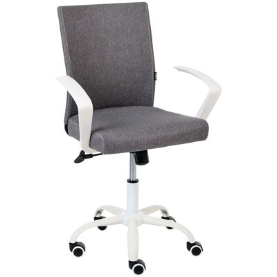 BELIANI Sedia Da Ufficio Girevole Con Altezza E Schienale Regolabili, Rivestita In Tessuto Grigio Scuro Modra BELIANI Sedia Da Ufficio Girevole Con Altezza E Schienale Regolabili, Rivestita In Tessuto Grigio Scuro Modra